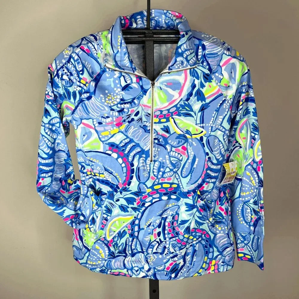 NWT Women's Lilly Pulitzer Tops Lilly Pulitzer Skipper Popover Size Small UPF 50 - Picture 1 of 7